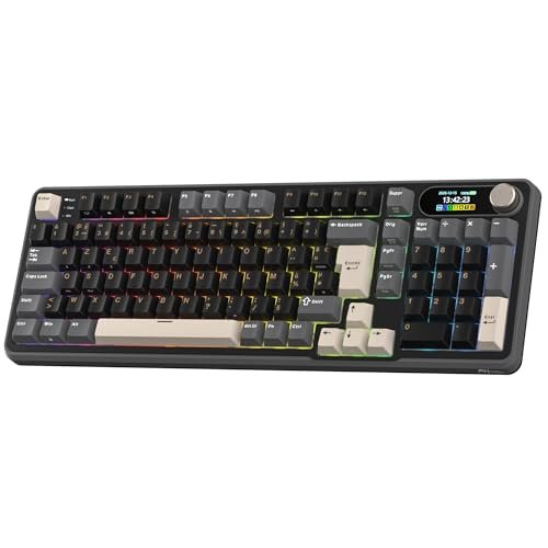 RK ROYAL KLUDGE S98 FR Clavier mécanique avec Smart Display & Bouton, Top Mount 96%